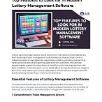 lottery administration software